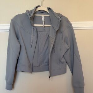 women’s cropped Lululemon jacket with hood. Like new!!